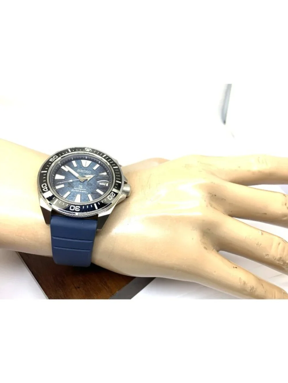 Seiko Prospex King Samurai Men's Watch SRPF79 Automatic Blue Dial Rubber 44mm